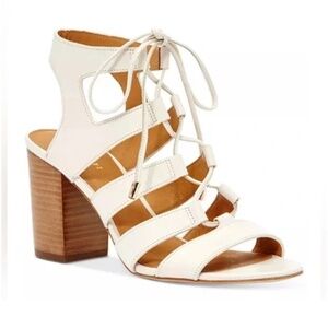 Coach Larissa Ivory Block Lace up Heel